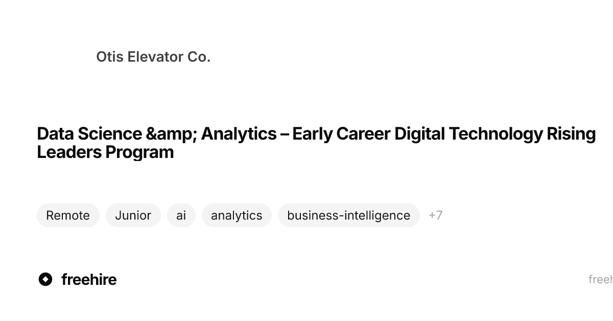Data Science & Analytics – Early Career Digital Technology Rising ...