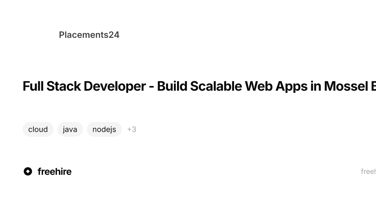 Full Stack Developer - Build Scalable Web Apps in Mossel Bay ...